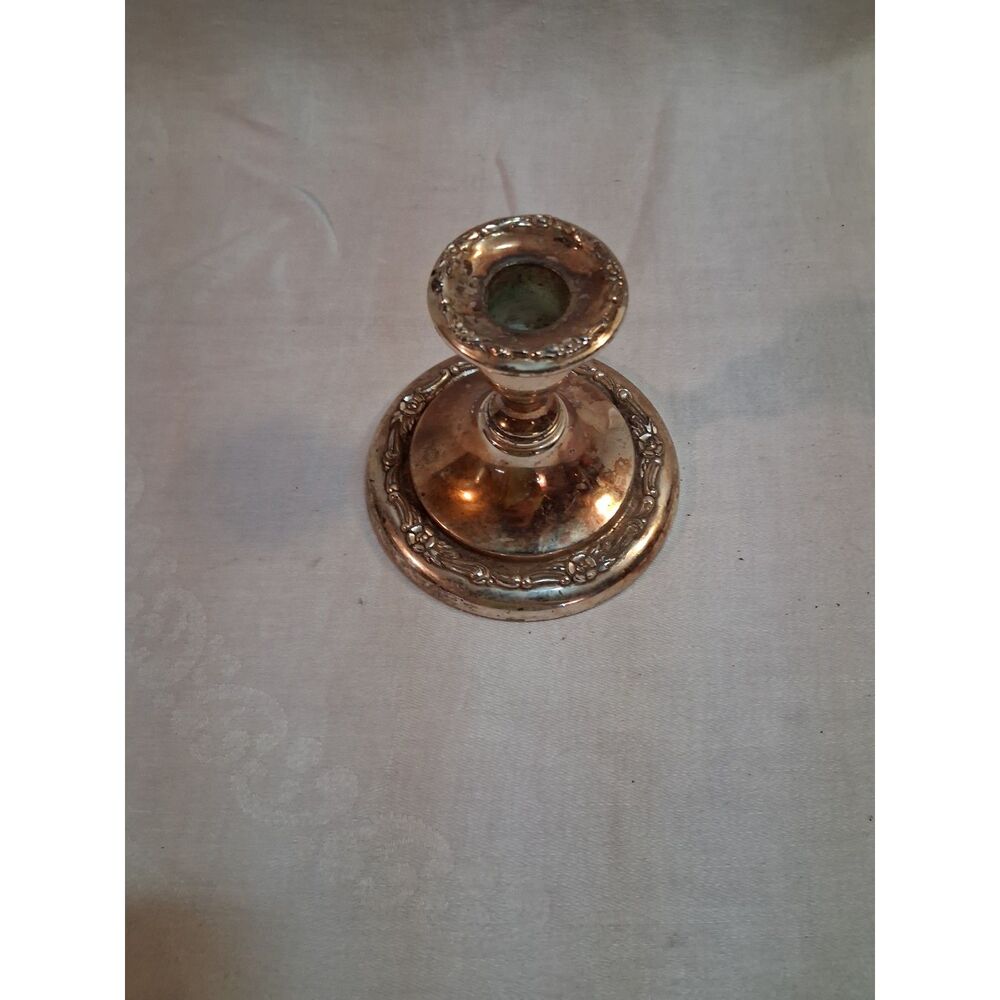 vintage silver plated candle holder